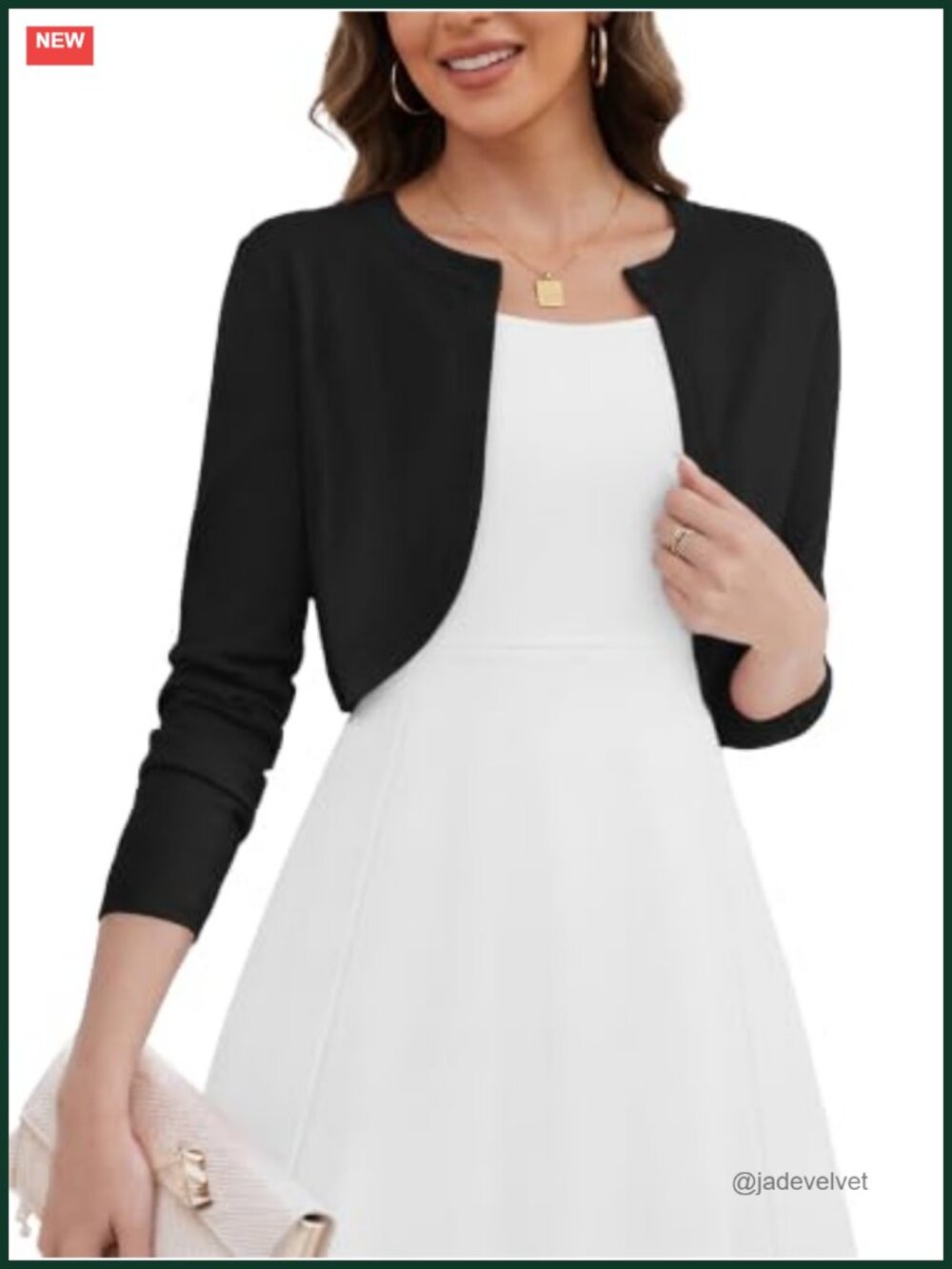 Cropped Long Sleeve Button Bolero Shrug Cardigan Cover Up